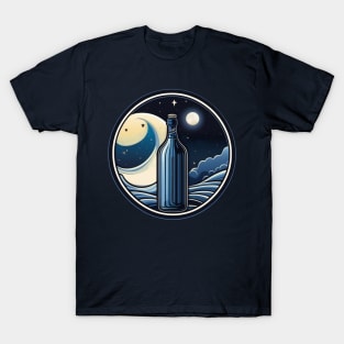 moon light with bottle in the mars T-Shirt